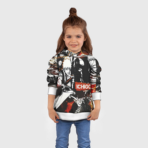 Детская толстовка Bleach Блич Ичиго Курасаки / 3D-Белый – фото 4