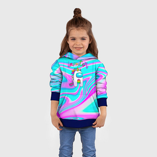 Детская толстовка Impostor Unicorn / 3D-Синий – фото 4