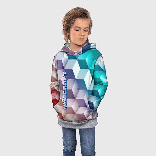 Детская толстовка Minecraft / 3D-Меланж – фото 3