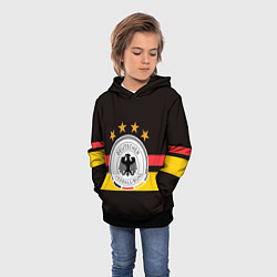 Толстовка-худи детская СБОРНАЯ ГЕРМАНИИ, цвет: 3D-черный — фото 2