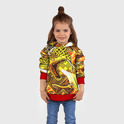 Толстовка-худи детская CS GO DRAGON LORE, цвет: 3D-красный — фото 2