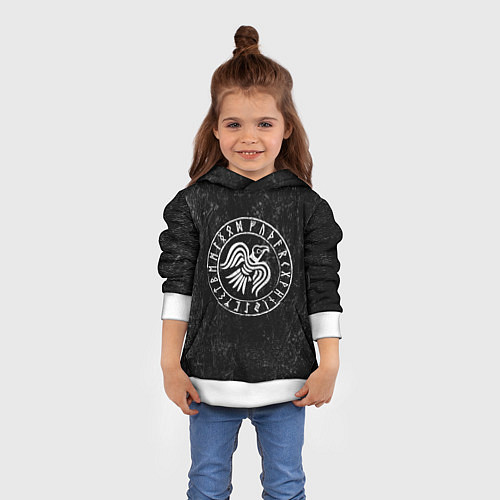Детская толстовка Ворон Одина / 3D-Белый – фото 4