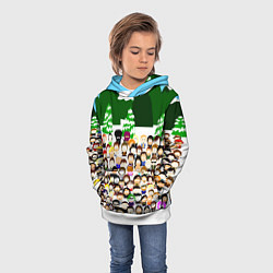 Толстовка-худи детская Южный Парк South Park, цвет: 3D-белый — фото 2