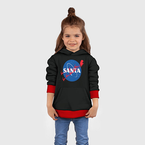 Детская толстовка Santa Nasa / 3D-Красный – фото 4