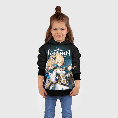 Детская толстовка GENSHIN IMPACT / 3D-Черный – фото 4