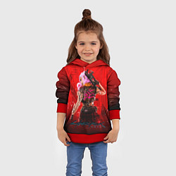 Толстовка-худи детская КИБЕРПАНК 2077, цвет: 3D-красный — фото 2