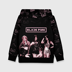 Толстовка-худи детская BLACKPINK, цвет: 3D-черный