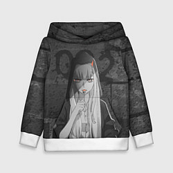 Толстовка-худи детская Zero Two, цвет: 3D-белый