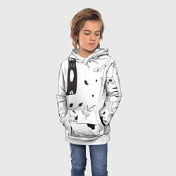 Толстовка-худи детская Кис-Кис, цвет: 3D-белый — фото 2