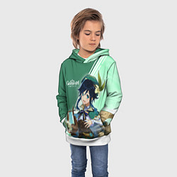 Толстовка-худи детская Genshin Impact, цвет: 3D-белый — фото 2