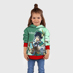 Толстовка-худи детская Genshin Impact, цвет: 3D-красный — фото 2