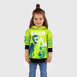 Толстовка-худи детская Узбагойся Успокойся, цвет: 3D-черный — фото 2