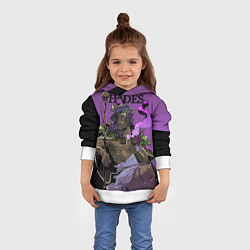 Толстовка-худи детская Hades - Дионис, цвет: 3D-белый — фото 2