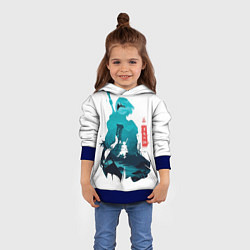 Толстовка-худи детская NIER AUTOMATA 2B, цвет: 3D-синий — фото 2