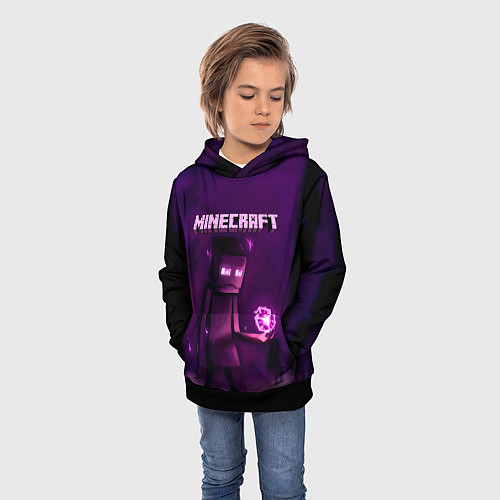 Детская толстовка Minecraft Слендермен / 3D-Черный – фото 3