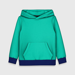 Детская толстовка Бискайский зеленый без рисунка