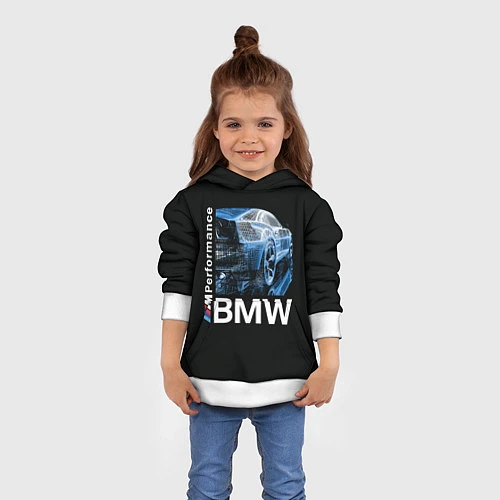 Детская толстовка BMW / 3D-Белый – фото 4