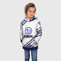 Толстовка-худи детская SUBARU, цвет: 3D-синий — фото 2