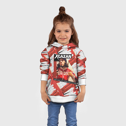 Детская толстовка Клип Gazan - АБУ БАНДИТ / 3D-Белый – фото 4