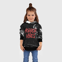 Толстовка-худи детская Хоррор настроение, цвет: 3D-черный — фото 2