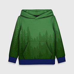 Толстовка-худи детская Зеленый Лес, цвет: 3D-синий