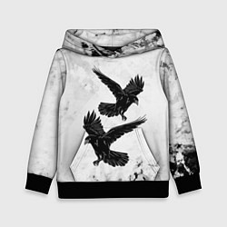 Толстовка-худи детская Gothic crows, цвет: 3D-черный