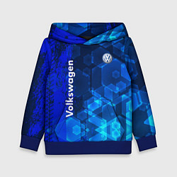 Толстовка-худи детская Volkswagen, цвет: 3D-синий