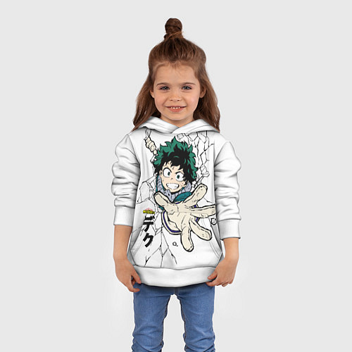 Детская толстовка Моя геройская академия, Дэку / 3D-Белый – фото 4