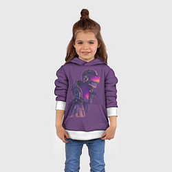 Толстовка-худи детская Daft Punk, цвет: 3D-белый — фото 2