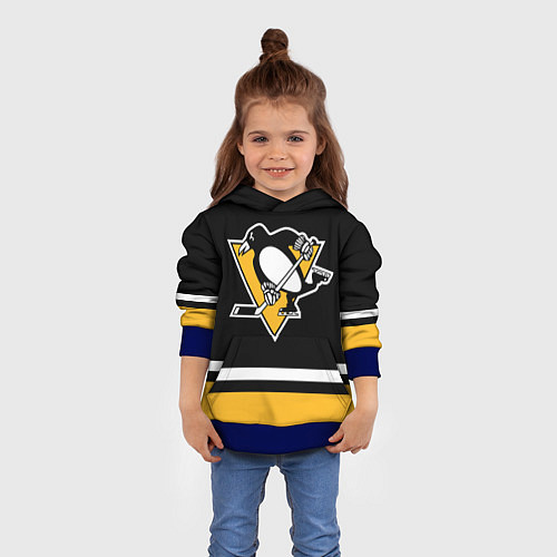 Детская толстовка Питтсбург Пингвинз Форма1 / 3D-Синий – фото 4