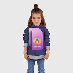 Толстовка-худи детская Словно огонь !!!, цвет: 3D-меланж — фото 2
