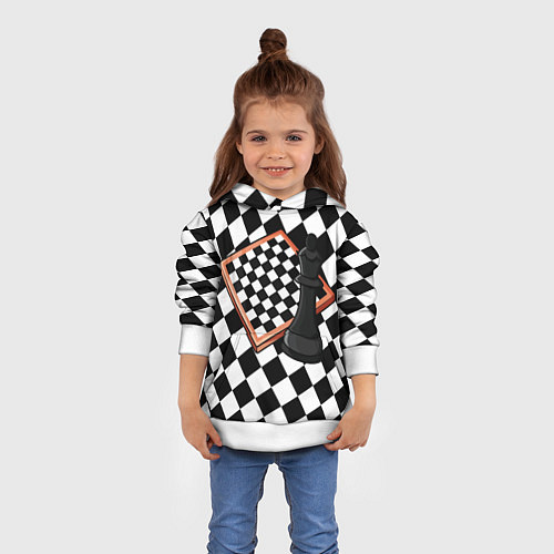 Детская толстовка Шахматы / 3D-Белый – фото 4