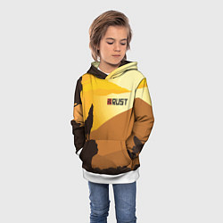 Толстовка-худи детская Rust, цвет: 3D-белый — фото 2