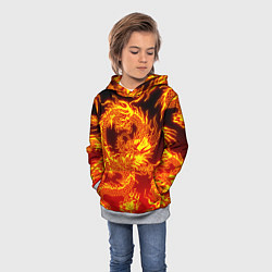 Толстовка-худи детская ДРАКОН, цвет: 3D-меланж — фото 2