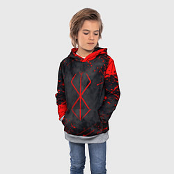 Толстовка-худи детская BERSERK БЕРСЕРК КЛЕЙМО, цвет: 3D-меланж — фото 2