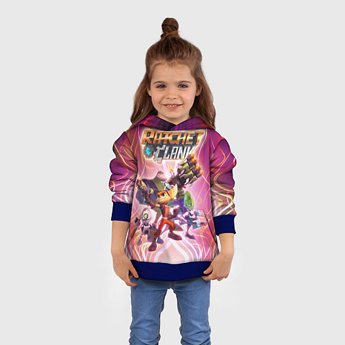 Детская толстовка Рэтчет и Кланr / 3D-Синий – фото 4