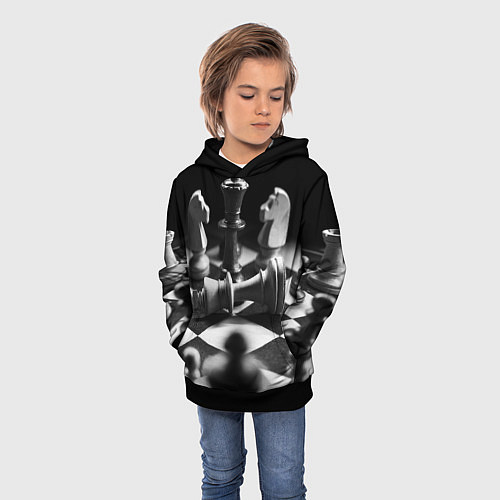 Детская толстовка Шахматы / 3D-Черный – фото 3
