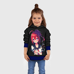 Толстовка-худи детская ДЕВОЧКА АНИМЕ, цвет: 3D-синий — фото 2