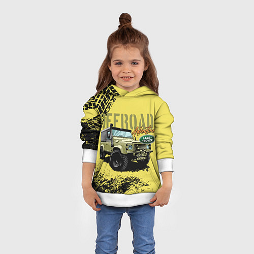 Детская толстовка LAND ROVER / 3D-Белый – фото 4