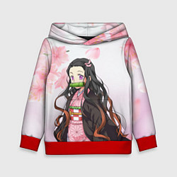 Толстовка-худи детская НЕЗУКА NEZUKO, цвет: 3D-красный