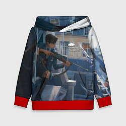Толстовка-худи детская Пятый снайпер, цвет: 3D-красный