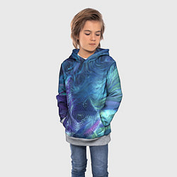 Толстовка-худи детская Абстракция, цвет: 3D-меланж — фото 2