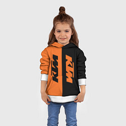 Толстовка-худи детская KTM КТМ Z, цвет: 3D-белый — фото 2