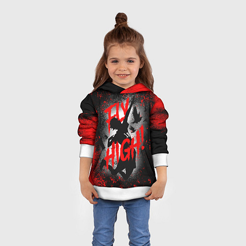 Детская толстовка FLY HIGH ВОЛЕЙБОЛ!! / 3D-Белый – фото 4