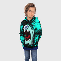 Толстовка-худи детская AMONG US АМОНГ АС, цвет: 3D-синий — фото 2