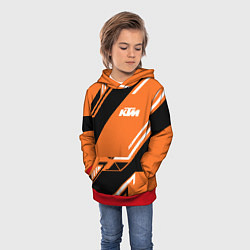 Толстовка-худи детская KTM КТМ SPORT, цвет: 3D-красный — фото 2
