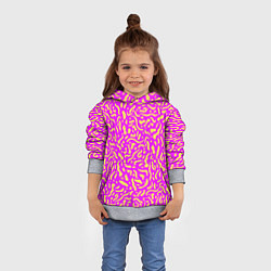 Толстовка-худи детская Абстрактные узоры, цвет: 3D-меланж — фото 2