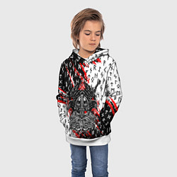 Толстовка-худи детская БОГ ОДИН, цвет: 3D-белый — фото 2