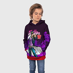 Толстовка-худи детская JOJOS BIZARRE ADVENTURE, цвет: 3D-красный — фото 2