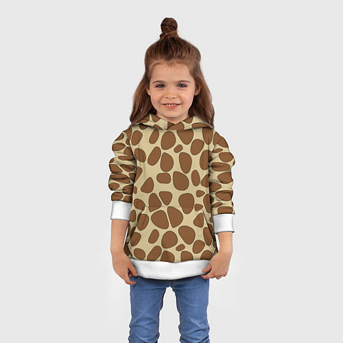 Детская толстовка Шкура жирафа / 3D-Белый – фото 4